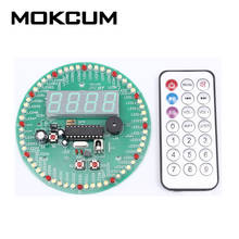DIY Kit Remote Control Multi-Function Rotating Electronic Clock clock kit diy led clock mini digital clock 2024 - buy cheap