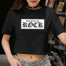 Crop top de verão 2020 camiseta feminina estampada manga curta camiseta moda coreana camisetas fashion camisetas femininas roupas sexy 2024 - compre barato