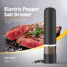 Electric Salt Pepper Herb Mill Grinder Kitchen Tool With LED Light Grinding Tools Cinnamon Food Mills Seasoning Mill Saving Time 2024 - buy cheap