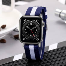 Pulsera de nailon para apple watch, Correa cinturino para iwatch se, series 6, 5, 4, 44mm, 40mm, series 3, 42mm, 38mm 2024 - compra barato