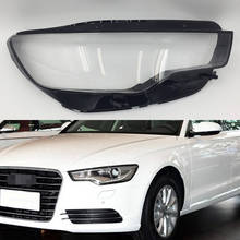 Крышка для автомобильной фары для Audi A6L C7 2012 2013 2014 2015 прозрачная Замена для передней автомобильной фары 2024 - купить недорого