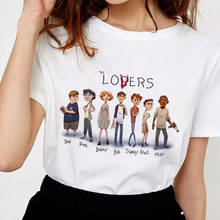 Женская футболка с коротким рукавом, летняя модная повседневная футболка с коротким рукавом в Корейском стиле Харадзюку для Lover Loser Club 2024 - купить недорого