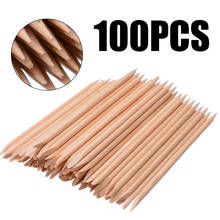 100Pcs Orange Wood Nail Sticks  Nail Art Cuticle Pusher Remover Pedicure Manicure Tool 2024 - buy cheap