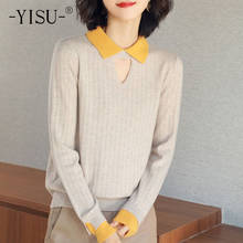 YISU Knitted Sweater Autumn Winter New Solid color Wool Long sleeve Warm Female Pullover Fshion Casual Simple Women Jumper 2024 - buy cheap