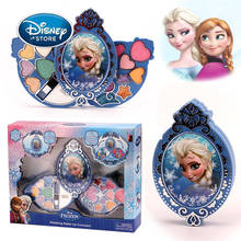 Caja de maquillaje clásica de Frozen de Disney para niña, caja de maquillaje de princesa Elsa, juguete de maquillaje para sombra de ojos, rubor, juguetes para fiesta de cumpleaños 2024 - compra barato
