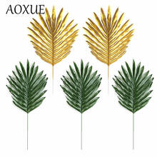 Simulation golden leaf fake flowers green willow plants wall material arrangement flower ins wind blade Wedding home decoration 2024 - buy cheap
