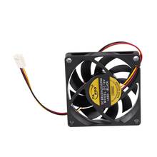 Ventilador de refrigeración sin escobillas, 70x70mm, 12V, 3 pines, para PC, CPU, CC, negro 2024 - compra barato