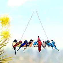 Simple Style Cartoon Birds Ornaments Window Wall Pendant Home Room Decoration 2024 - buy cheap