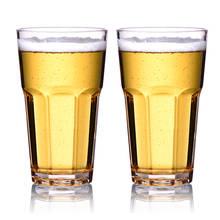 Taza de cerveza transparente Tritan, vaso de plástico para beber, vaso de whisky, Bar, copas de vino, 4 Uds. 2024 - compra barato