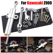 Accesorios de motocicleta, Kit de montaje de soporte estabilizador de amortiguador de dirección ajustable de aleación para Kawasaki Z900 2017-2021 2020 2019 2024 - compra barato