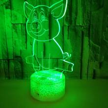 Cofrinho 3d led colorido, lâmpada decorativa atmosférica de mesa 2024 - compre barato