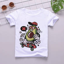 New Shelves Summer Girl Clothes Plant Green T Shirt Fille Avocado Fun Kids T Shirt Casual Kids Tshirt Crew Neck Top Baby T Shirt 2024 - buy cheap