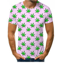 Футболка мужская с коротким рукавом, модная летняя рубашка с 3D-принтом растений, цветов и птиц, в стиле хип-хоп 2024 - купить недорого