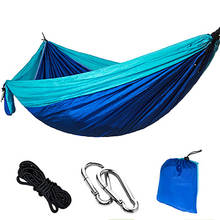 Person Portable Outdoor Camping Hammock with Mosquito Net High Strength Parachute Fabric Hanging Bed Hunting Sleeping Swing 2024 - buy cheap