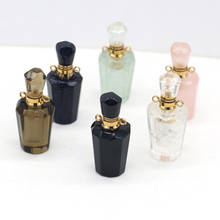 Pedra natural perfume garrafa pingente seção vaso em forma de semi-precioso para fazer jóias diy feminino colar acessório 2024 - compre barato