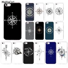 MaiYaCa Nautical compass logo Phone Case Cover for iphone 13 11 pro XS MAX 8 7 6 6S Plus X 5S SE 2020 XR fundas 2024 - buy cheap