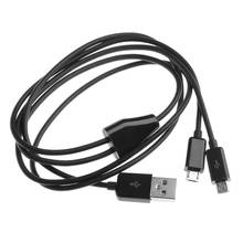 Портативный USB 2,0 Тип A для двойной Micro USB сплиттер папа-папа Y кабель для зарядки данных 2024 - купить недорого