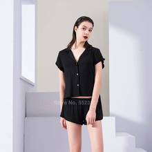 Summer Breathable Pajamas Set for Women Modal Comfy Smooth Sleepwear Set V-neck Butterfly Sleeve Top Shorts Cute Lounge Wear 2024 - buy cheap