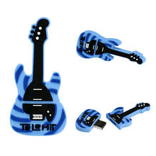 Memoria USB 2,0 Flash U disk azul para guitarra eléctrica, regalo creativo, Pendrive de 256GB, 128GB, 64GB, 32GB, 16GB, 8GB, 4GB 2024 - compra barato