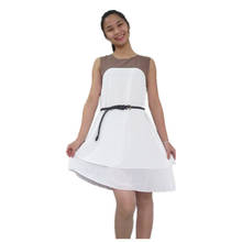 White Women Dress New Arrival Sleeveless Tank Summer Dress O neck Casual Loose Mini Dresses Party Vestidos Two layers of fabric 2024 - buy cheap