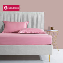 Sondeson Women 100% Cotton Pink Fitted Sheet 5 Stars Standard Pillowcase Queen King Bed Sheets Flat Sheet With Elastic Band 2024 - buy cheap
