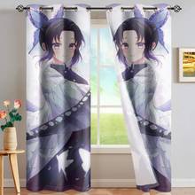 3D Printing Japanese Anime Curtain Block out Fabric Drapes Darkening Thermal Insulated Window Curtain Living Room 2024 - buy cheap
