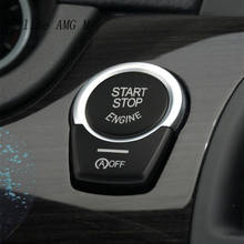 Decoración de coche para BMW 5, 6, 7 Series, 5gt, F10, F18, F01, F02, botones de interruptor de arranque automático, pegatinas de cubierta Interior 2024 - compra barato