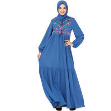 Mais tamanho dubai abaya hijab muçulmano vestido abayas para mulheres vestidos turcos islam roupas caftan kaftan robe musulman islam mujer 2024 - compre barato
