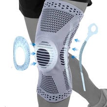 Compression Kneepad Sleeve Elastic Wraps Silicone Gel Spring Force Knee Brace Support Joint Silicone Knee Protector Sport 2024 - buy cheap