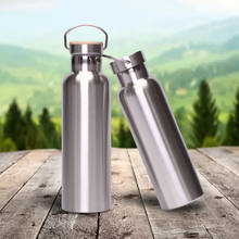 Termo de acero inoxidable con doble pared, botella de agua con aislamiento al vacío, sin BPA 2024 - compra barato