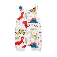 Newborn Baby Girl Boy Dinosaurs print Romper Jumpsuit Sleeveless Baby Overalls Sunsuit Outfit Clothes 2024 - buy cheap