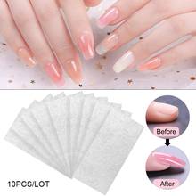 10Pcs Sedas de Seda Forma Não-Tecido de Fibra de vidro Para A Extensão Do Prego Gel UV Fibra Edifício Francês Acrílico DIY Acessórios Manicure 2024 - compre barato