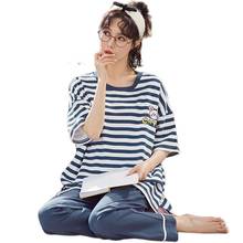 100% Cotton Pajama Sets Women Pyjamas  Nightgown Summer Sleepwear Ladies M-5XL Pajamas Sets 2024 - buy cheap