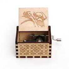 Caja de música de madera antigua para papá, regalo de cumpleaños, caja Musical tallada antigua 2024 - compra barato