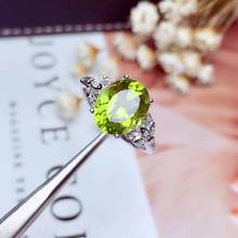 Natural And Real Peridot ring  Natural peridot ring 925 sterling silver Wholesale Fine jewelry Gemstone 8*10mm 2024 - buy cheap