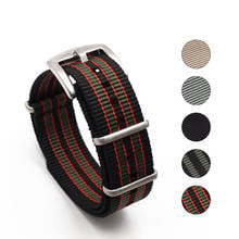 Premium Quality Herringbone 20mm 22mm Watchband Stripe Nylon Nato Strap For Military Watch Replacement Men Watchband Accessories 2024 - buy cheap