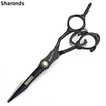 Scissors set new barber shop personalized hairdresser professional hair cutting 6 inch hairdressing knife flat cut 2024 - buy cheap