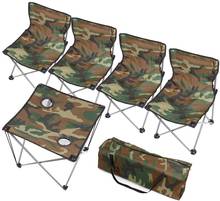 5PCs Set Outdoor Portable Folding Table and Chair Set Barbecue Camping Folding Table and Chair Set 2024 - buy cheap