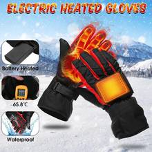 Guantes de invierno con calefacción para esquí al aire libre, guantes eléctricos con recarga USB, calentador para ciclismo y motocicleta, resistentes al agua, con caja de batería 2024 - compra barato