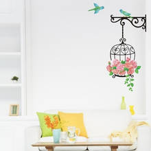 Flower and bird wall stickers, removable decals for home decoration, PVC living room bedroom decoration stickers 2024 - buy cheap