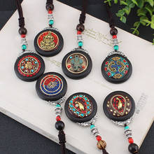 Thailand Totem exotic Designs ethnic Nepal copper sandalwood fish  pendants jewelry Buddha vintage necklace Bodhi Seed  women 2024 - buy cheap