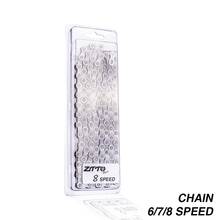 MTB Road Bike Bicycle Chain 6 7 8 Speed X8 Mountain Bike High Quality Durable Chain 116L 6/7/8S Silver Bike Chains Cycling Parts 2024 - buy cheap