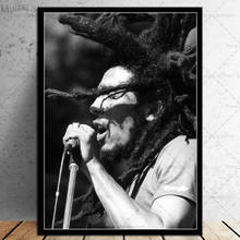 Póster Artístico de Bob Marley, cartel de cantante, estrella, lienzo, pintura Retro, imágenes de pared, impresiones para decoración del hogar y sala de estar 2024 - compra barato