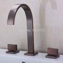 Vidric-torneira de cascata para banheiro, misturador, bronze esférico, 3 buracos, papel de parede 2024 - compre barato