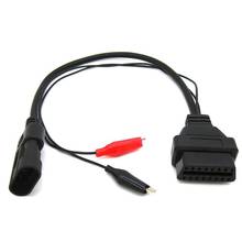 Cable adaptador OBD2 de 3 pines a 16 Pines, Conector de diagnóstico para Fiat, Alfa Lancia 2024 - compra barato