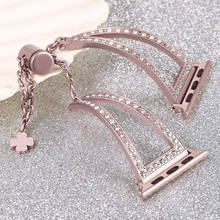 Bling Bands for Apple Watch Strap iWatch Series 5/4/3/2/1 pulseira Dressy Jewelry Diamond Bracelet Bangle Wristband Women Pink 2024 - buy cheap