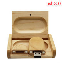 TEXT ME usb3.0 5 model Maple carbonized Walnut wood+box usb flash drive pendrive 4GB 8GB 16GB 32GB maple usb 3.0 wooden LOGO 2024 - buy cheap