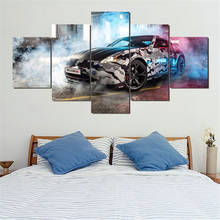 Wall Art Canvas Painting Modern HD Printing Dongfeng Super Car Painting Picture Poster 5 Panel Home Decor Living Room Decoration 2024 - buy cheap