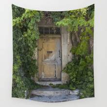 Provence Door Covered With Green Vines Tapestry Wall Decor Bedspread Coverlet Blanket Towel Throw Window Curtain Tapestries 2024 - buy cheap