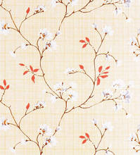 Papel tapiz Floral de vinilo, autoadhesivo, extraíble, impermeable, decorativo, para pared, despegar y pegar, flor blanca, hojas rojas 2024 - compra barato